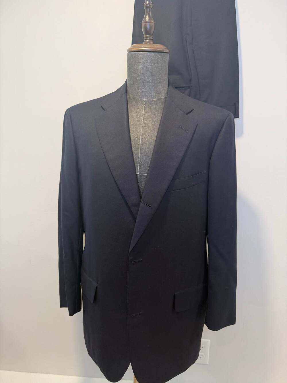 Bespoke Brooks Brothers 2 Piece Suit Pure Wool Charcoal Custom Tailored JL